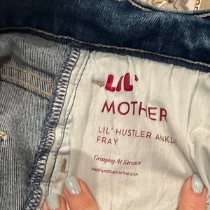 MOTHER Ankle Fray Jeans in Classic Blue